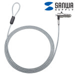 산와서플라이 노트북 도난방지 와이어 잠금장치 (다이얼 타입/mm4.4mm/2m) SLE-40S : 모리케이블