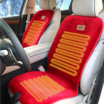 차량용 열선 시트 자동차 온열 시트커버 전기 방석 장판 매트 레드바네사 앞좌석 12V, 1개 : 에이플모터스