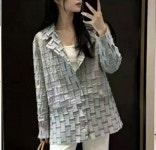 [수입]플리츠 스퀘어 자켓 : 위드 골드마카롱