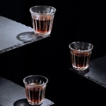 MHW3BOMBER 90ml 소형 유리컵 6개 세트라떼/에스프레소/카페/바용 여성용 선물 : 블랙 프로그