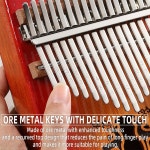 칼림바 연주 17 KEY WOODEN CALIMBA 피아노 마호가니 뮤지컬 키보드 악기  Dark blue Deer : 파인트무역