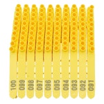 소귀표 관리 100 어플리케이터 가축 염소 귀 키트 001 번호 식별 태그 양 태그, : 핑코알라