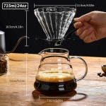 언브레이커블 - 커피 메이커 720ML/24OZ, 필터 홀더가 있는 내열 붕규산 유리 드 , 가정 및 사무실용 BPA 프리 수동 브루어 Y1-H1165 : 사계절방