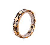 지원랩 투톤 콤비 자석 팔찌 패션 건강 팔찌 투톤 골드 블랙 남자 여자 악세사리 : 광성메디맥스