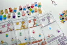 떼붙 모루인형뽑기 A6 / 현금생활속지 / 떼붙속지 : 뉴블리 nuvely