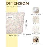 가방 정리함, 귀여운 정원 에스테틱 코켓 휴대용 지퍼 파우치 여성 여행 액세서리용 세면도구 지갑 (라이트 핑크 퍼플 플로럴-L) : 모라디직구15