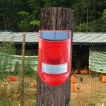 태양열 구동 LED 경보등 인체 감지 적외선 소리 및 빛 도난 방지 동물 퇴치 장치 : 프라임상사26