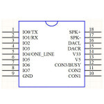 DY-SV17F 5W 4MB UART 소형 MP3 플레이어 IO 트리거 USB 다운로드 플래시 오디오 보드 : 판다나01