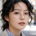 얼굴작아보이는 메탈 둥근 블루라이트 안경 얇은 경량 큰얼굴안경테 : 라이크위너