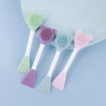 베어 실리콘 더블 헤드 페이스 마스크 브러시 엑스 폴리 에이 팅 제거 클렌저 필름 도구 : 공덕선