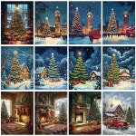 크리스마스 DIY 명화그리기 색칠하기 오일 현관 수제 장식 9984797 30x20cm no frame : 강단이스토어