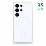 이케미 메가 맥세이프 케이스 초강력 자력 업그레이드, 갤럭시S25 울트라(S938), 클리어 : 유스픽