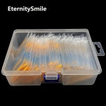 600개/상자 1/4W 전력 0.25W 1% 공차 금속 필름 저항기 모듬 분류 키트 1R ohm-10M Ohm 60 값 각 10PCS : 프라임상사31