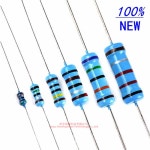 100PCS 1/6W 금속 필름 저항기 22R 47R 100R 220R 470R1K 4.7K 51K 100K 220K 470K 680K 1M 1R - 1M 옴 DIP 컬러 링 저항 : 분당플렉스63
