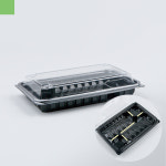 PET밀폐 DL-S0312-1 볼뚜껑 검정 4칸 세트 # : 대흥포장주식회사