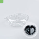 PET밀폐 DL-445 볼뚜껑 투명 2칸 세트 # : 대흥포장주식회사