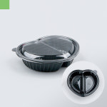 PET밀폐 DL-445 볼뚜껑 검정 2칸세트 # : 대흥포장주식회사