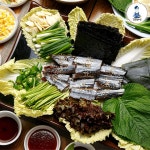 포항 구룡포 제철 햇 꽁치 과메기 야채세트 20미40쪽 : 김천농수산