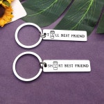 Vadaka Best Friend 키체인 커피 애호가 주얼리, 우정 주얼리 선물, 친한 친구 키링 2개 세트, 자매 선물 여성, 남성, 생일, 졸업 열쇠 고리... 