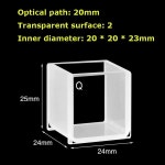 석영 큐벳 사각형 샘플 셀 사각형 실린더 광학 경로 20mm 30mm 40mm 50mm 대용량 : 제스103