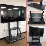 이동식 TV다이 티비거치대 광고 스탠드 프레임 브라켓 브래킷 32-50인치 범용 수평 및 수직 스크린 설치 : 위키직구