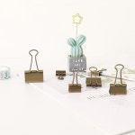 투투 10 개/몫 19mm 25mm 32mm 청동 바인더 클립 종이 클램프 사무실 학교 바인딩 용품 H0287 : 코어마켓샵