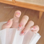 달콤한 스파클링 박동 러브 네일 스티커 스테인드 걸 하트 백 접착 발렌타인 데이 장식 : 덕하상사