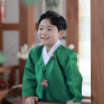 H5722 초록마고자 아동 남자 아기 고급 돌 남아한복(1-8세) : 한설한복
