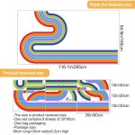 65인치 x 116인치 대형 탈착식 보호 도로 벽 장식 - 들을 위한 컬러풀한 자가 접착 파스텔 스티커, 필 앤 스틱 거대한 데칼 벽지 (A) A : 준샵.