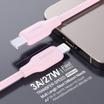 1M2M 3M 27W USB C to 라이트닝 고속 충전 실리콘 케이블 아이폰 14 13 12 11 XR X 8 7용 : 제스104