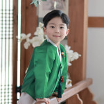 H5722 초록마고자 아동 남자 아기 고급 돌 남아한복(1-8세) : 한설한복