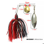 바주카포 15g 18g 스피너베이트 낚시 루어 와이어 미끼 금속 스피너 Buzzbait Swimbait Hook peche JIG Kit 스커트 For Bass Pike... 