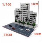 Mycity 1 144, 1 100 규모의 도시 장면, 수작업 장면 도로, 파괴된 건물과 1/144 : 유니크업업