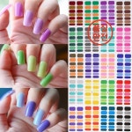 14 팁 풀 커버 솔리드 컬러 네일 스티커 다채로운 랩 20 색 자체 접착 데칼 UV 램프 필요 없음 # NL-TS-003 : 덕하상사