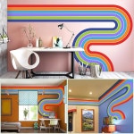 65인치 x 116인치 대형 탈착식 보호 도로 벽 장식 - 들을 위한 컬러풀한 자가 접착 파스텔 스티커, 필 앤 스틱 거대한 데칼 벽지 (A) A : 준샵.