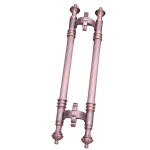 앤티크 레드 코퍼 100cm 헛간 외부 풀 핸들, 120cm 39인치) 도어 엔트리 및 핸들(레드 푸시 바 내부 슬라이딩 h자형 / 상업용 Brass 60cm... 