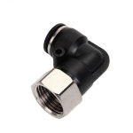 PLF 공압 퀵 커넥터 PU 기관 호스 6 12mm 내부 나사형 L자형 엘보우 구리 조인트 18 38 12 14 PLF8-02 10-03 : 제스105