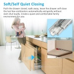 REGUDA 언더마운트 소프트 클로즈 서랍 슬라이드 하단 장착 풀 익스텐션 9 12 15 18 21 24 인치 볼 베어링 러너 레일 77 Lb 하중 1 쌍 (1 쌍... 