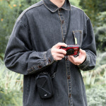 올림푸스 TG-7 TG7 TG-6 TG6 TG-5 TG-4 TG-3 TG-2 TG-1 카메라 여행용 케이스어깨끈 카라비너 포함용 JJC 컴팩트 카메라 파우치 : 골든108