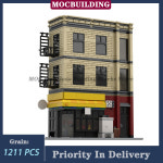 도시 스트리트 뷰 맨 AptDeli 모델 빌딩 블록 조립 MOC Apt Floor 컬렉션 장난감 선물 : 골든102