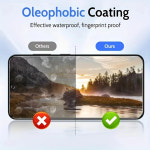 1-5PCS 개인 정보 보호 소수성 코팅 먼지가 없는 설치 화면 보호기 iPhone 17 Pro 17pro iPhone17 강화 유리 : 골든109