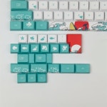 Sea Coral Keycap XDA 프로필 영어 124 키 5 얼굴 염료 승화 ISO GH60 68 108 용 기계식 입력 : 태백소소온