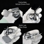 FXJXB 22 1 베이스 튜너(오른쪽 + 왼쪽 4개) 오픈 기어 베이스 튜닝... 헤드, 일렉트릭 재즈 / 프리시전 베이스 기타 - 크롬(4R+1L) : 딜리고박스