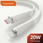 Toocki 아이폰 14 13 12 11 프로 맥스용 USB 케이블 아이폰 X XR 8 USB C타입 조명 케이블 고속 충전 : 제스104