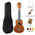 21 인치 우쿨렐레 Sapele 소프라노 크기 초보자를 Ukelele 키트 나일론 현 하와이 기타 크리스마스 선물 세트 : 골든110