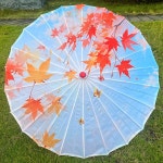 여성용 무용 일본 장식 양우산 비 꽃 Uv 우산 양산 유화 코스튬 클래식 Diameter 56 cm 385 : 테라 트레이드
