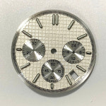 호환 31.8mm 다이얼 VK63 다이얼 그리드 패턴 축광 크로노 그래프 페이스 6 핸즈 수정 액세서리 쿼츠 VK63 무브먼트 : 골든106