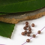 oval glass beads보석 제작용 무딘 구리 톤 작은 원형 스페이서 비즈 H2363 100 개 3.6mm : 전지구적마켓
