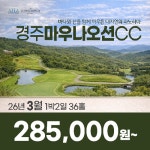 경북 경주 마우나오션CC 26년 3월 1박2일 36홀 골프패키지 2인플레이, 4인플레이 : 꿈에그린 골프투어