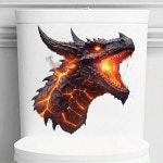 90678 # 판타지 드래곤 화장실 스티커 침실 입구 현관 홈 장식 벽 이동식 : 유명소소온